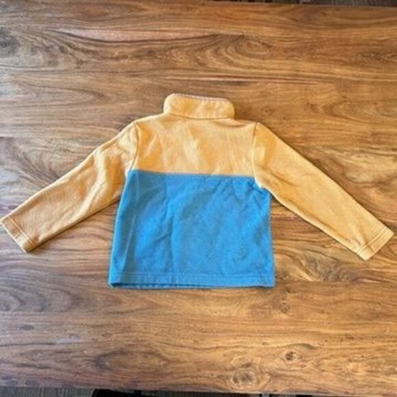 Columbia Kids Steens Mountain 1/4 Snap Fleece Pullover Two-Tone Yellow/Blue - Picture 6 of 11